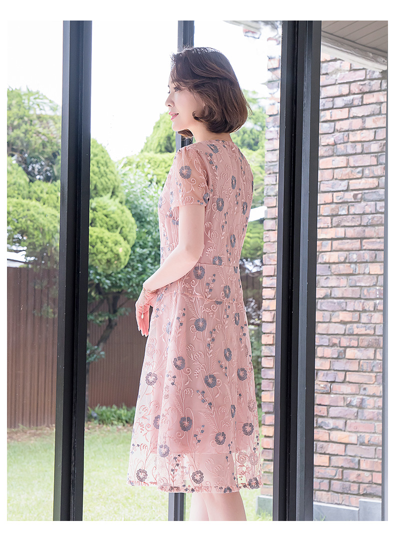 香颜2021新款女夏装连衣裙洋气优雅雪纺遮肚显瘦连衣裙