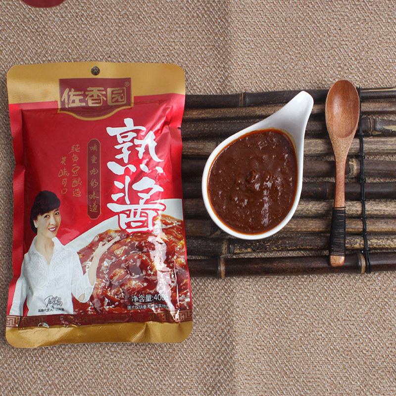 佐香园熟酱400gx6袋正宗东北大酱黄豆酱蘸菜拌饭拌面豆瓣