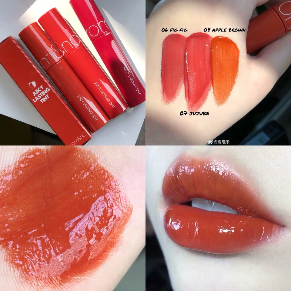 韩国romand果汁唇釉闵赛伦07jujube06figfig保湿唇彩口红08