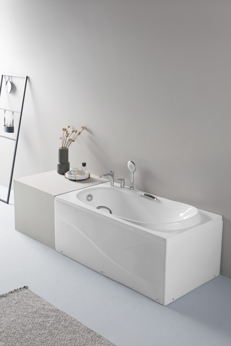 法恩莎卫浴浴室浴缸亚克力家用成人洗浴池持久保温151617米fw801