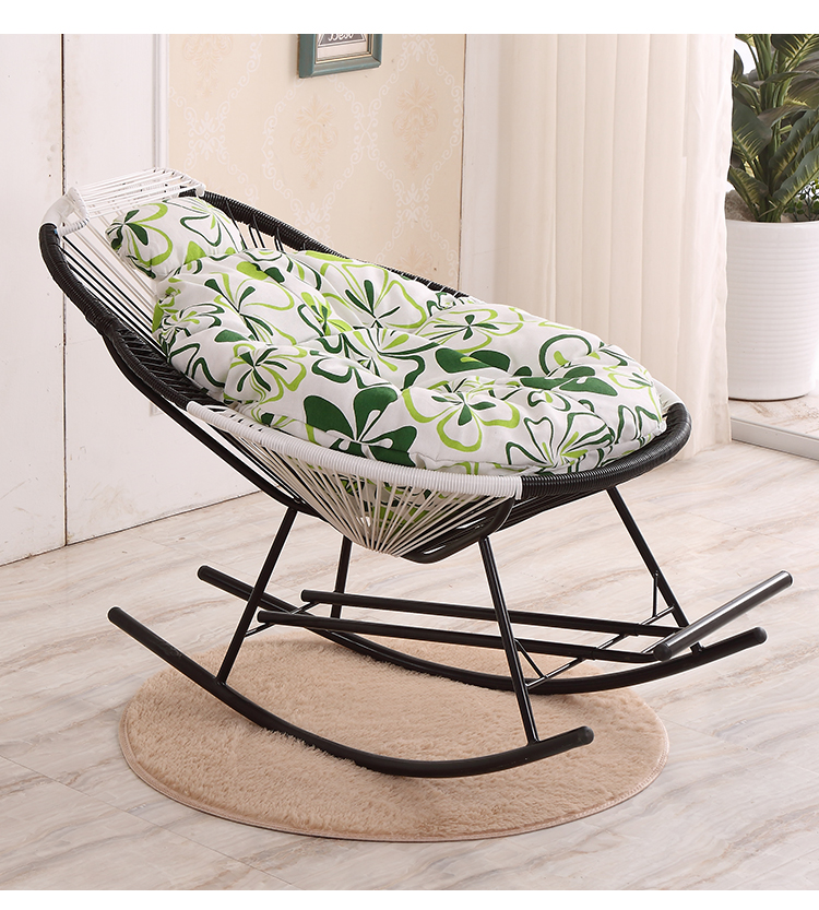 逸家伴侣彩色摇摇椅三色摇椅家用藤编老人逍遥椅大人阳台懒人躺椅儿童