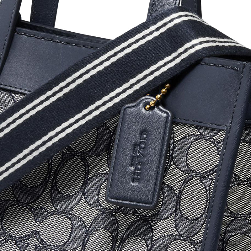 coach蔻驰fieldtotetote包手提包单肩包logo印花织物拼皮c3865