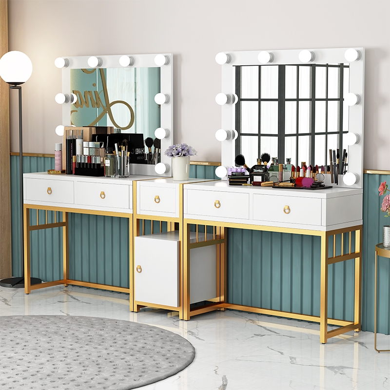 影楼化妆台彩妆婚纱店符象梳妆台专业化妆师美容院网红专用带灯化妆桌