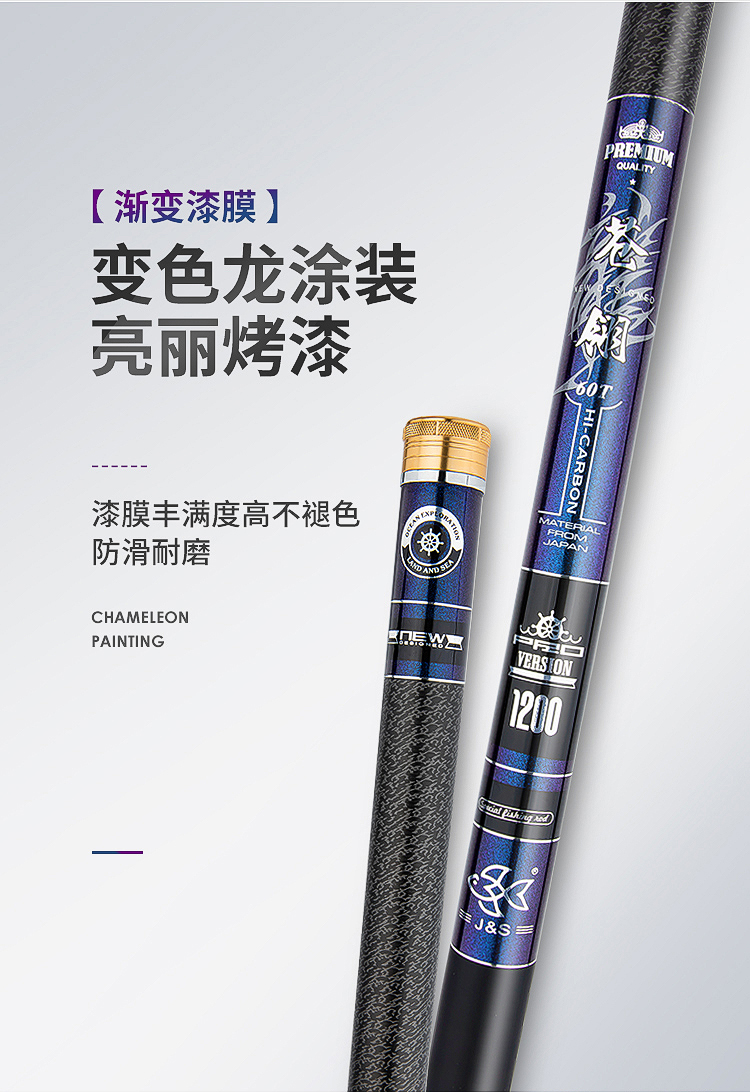捍太郎长竿足尺28调111213米超硬10野钓鱼竿鲤鲫草洞炮杆