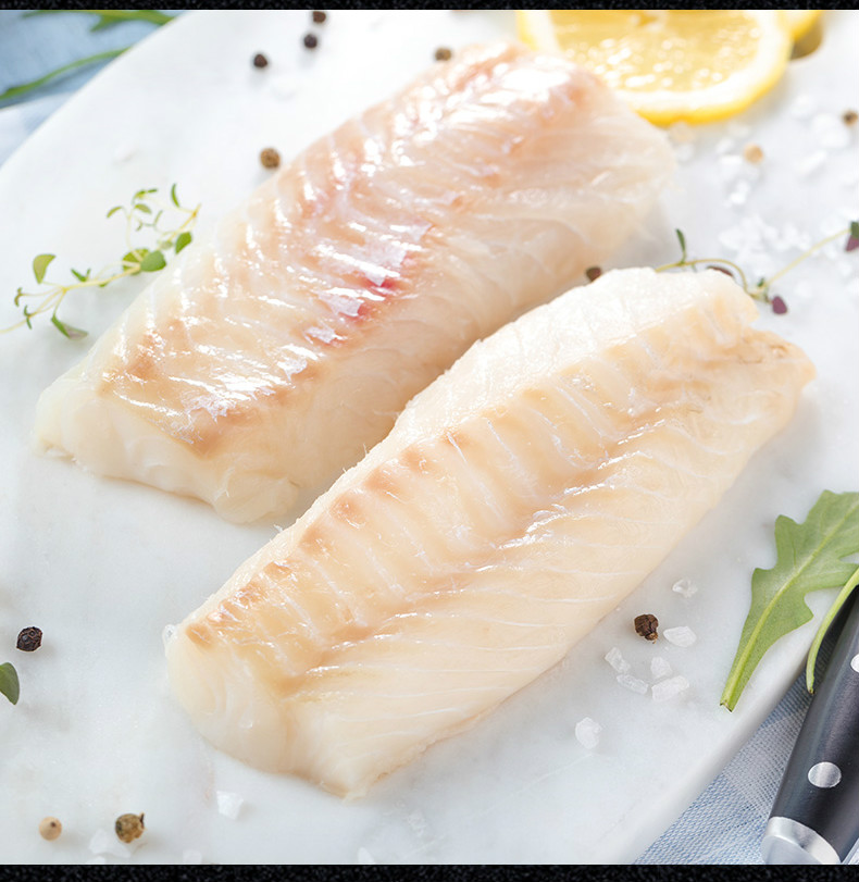 超级新品 冰岛大西洋真鳕鱼去皮去刺中段400g新鲜深海鳕鱼可开发票