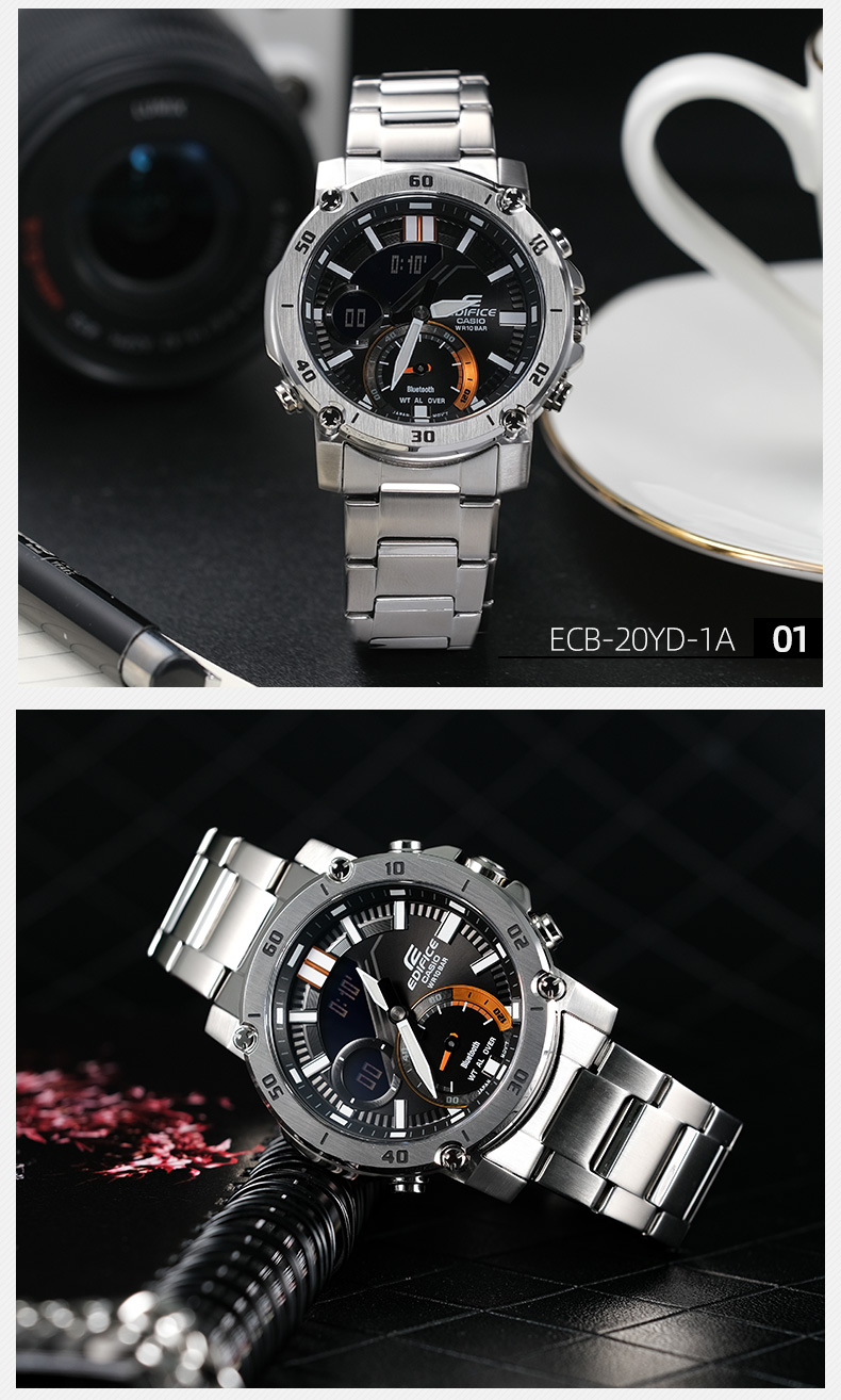 【卡西欧(casio)石英表ecb-20ydc-1apr】 casio卡西欧官方旗舰店手表