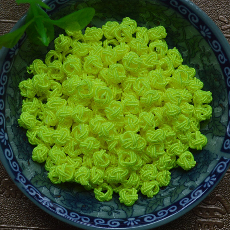 七彩色菠萝扣手工编织diy手链项链材料配珠小菠萝结绕线纽扣线结彩色