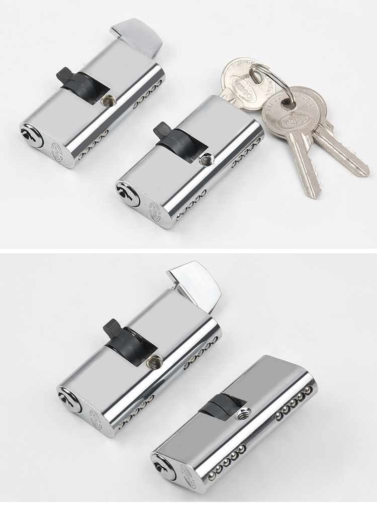 敬平mico米高铝合金门锁锁芯有框玻璃门锁锁芯锁芯地锁锁芯