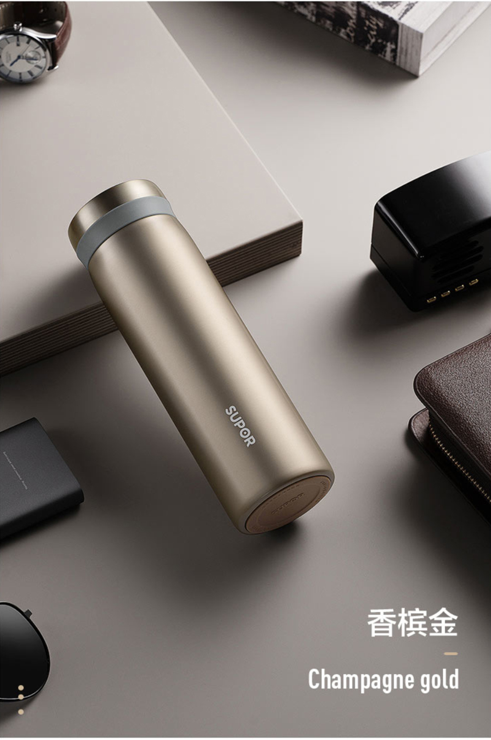 苏泊尔supor智能保温杯带温度显示316l不锈钢真空水杯数显商务办公