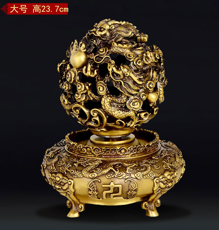 宏图好运铜九转乾坤鼎青龙鼎客厅办公室家居装饰摆件开业礼品