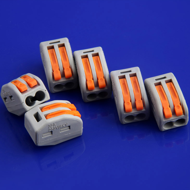 2孔软硬导线电线连接器快速接线端子电线接线盒建筑接线器