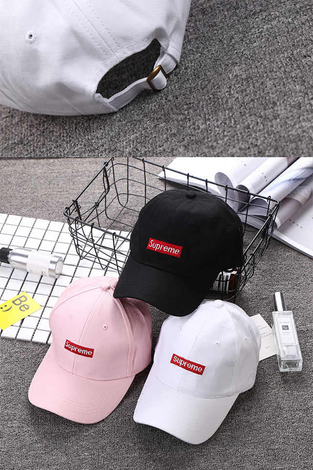 光板黑色supreme棒球帽潮品鸭舌帽男女百搭休闲帽子韩版青年太阳帽
