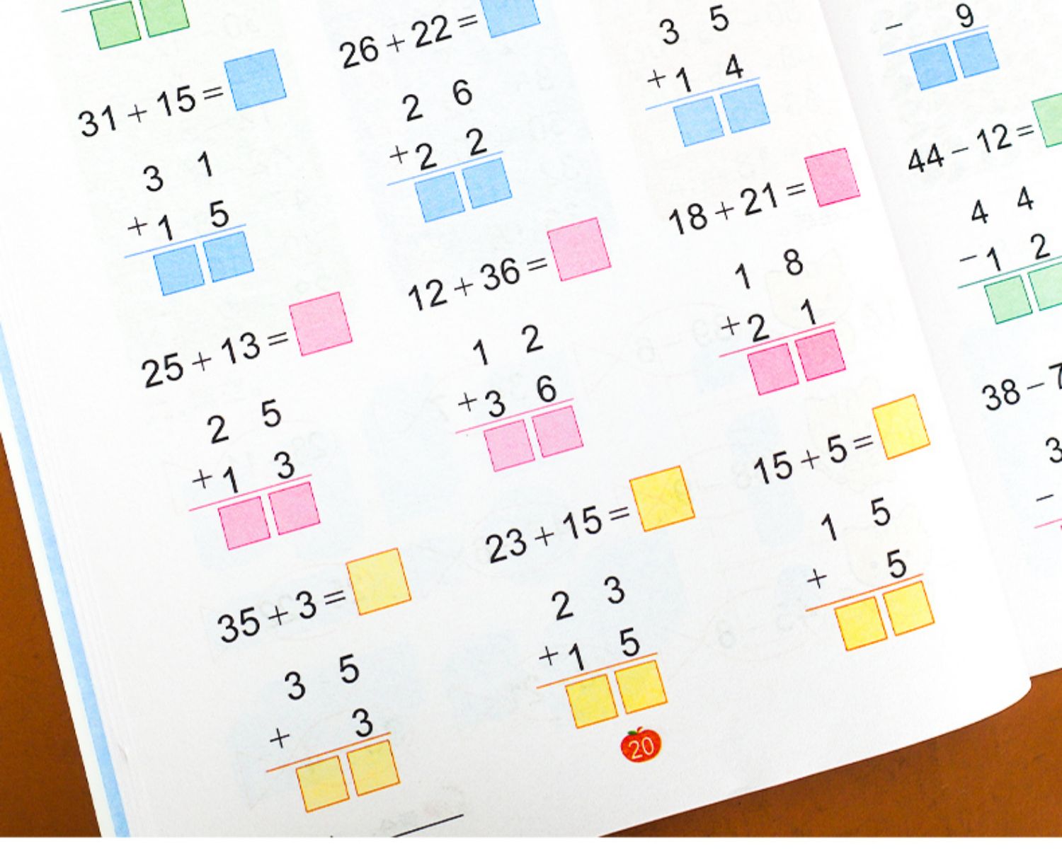 《惠典正版横竖式100以内加减法口算题卡 幼儿园中班大班数学练习册 3