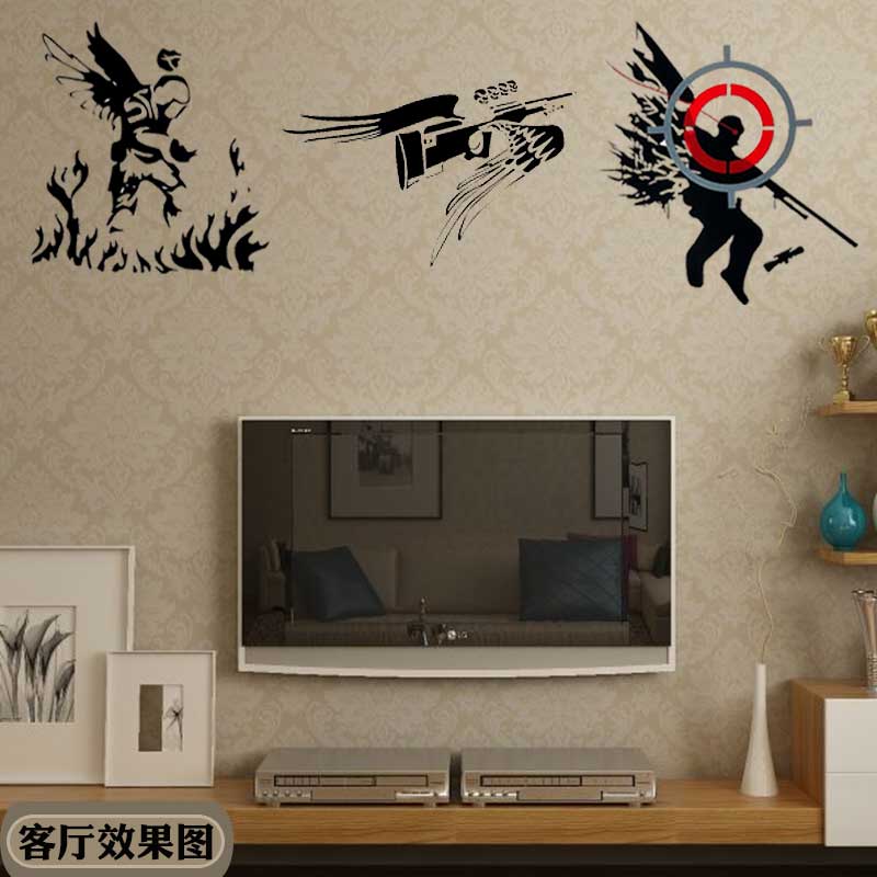 东东csgo游戏实物csgo周边模型实体墙壁涂鸦贴纸印花大海报军绿色faze