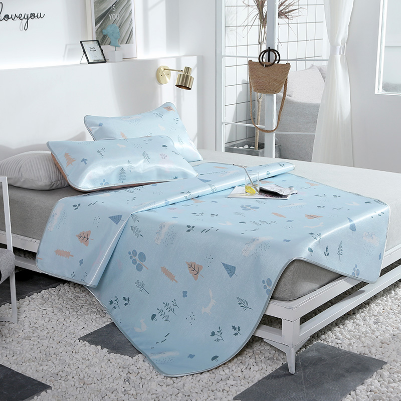 印花冰丝凉席舒适凉席子学生宿舍09米单双人12m15米18