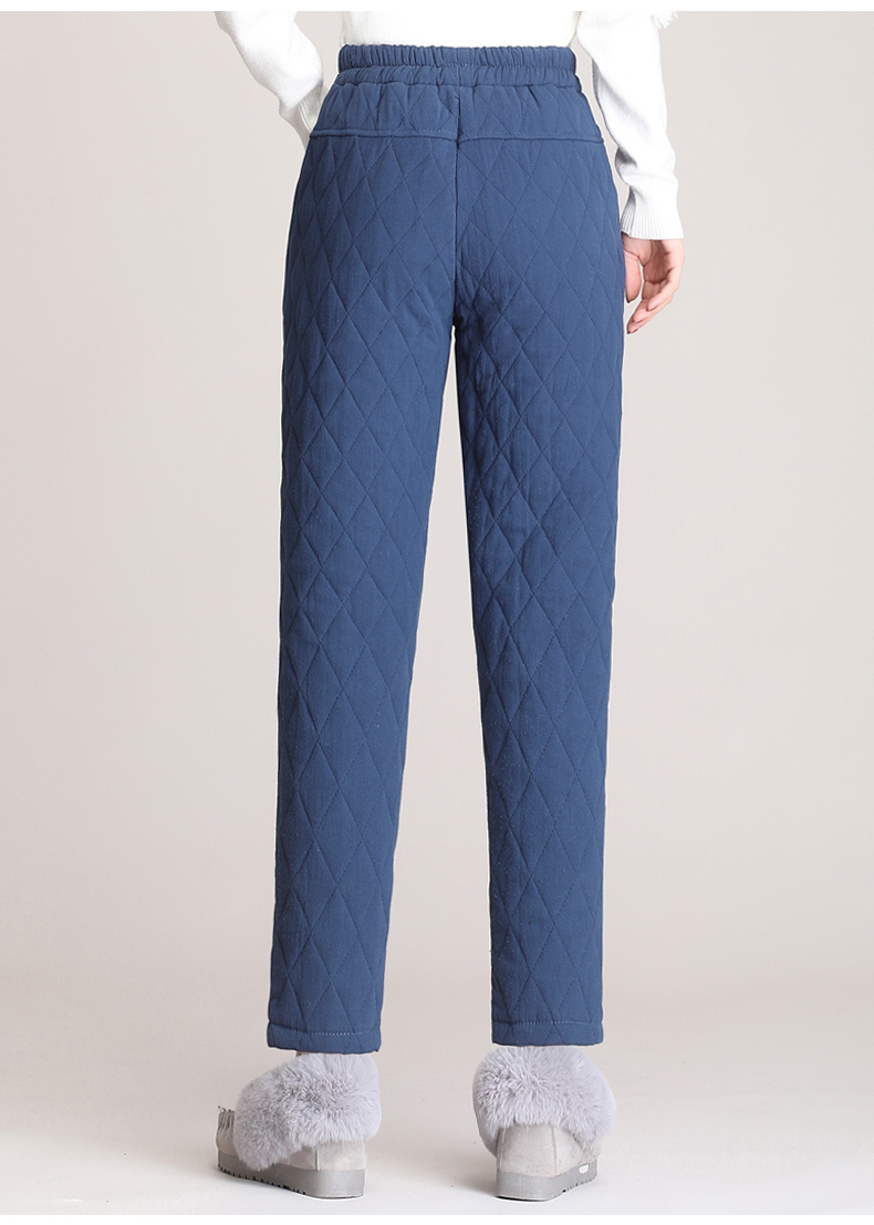 shanchao中年妈妈裤子高腰棉裤加厚轻薄保暖中老年人女裤宽松外穿直筒