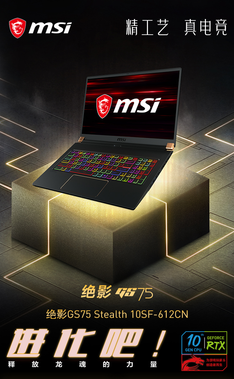 微星(msi)创意设计笔记本gs75 微星(msi) gs75-612 17.