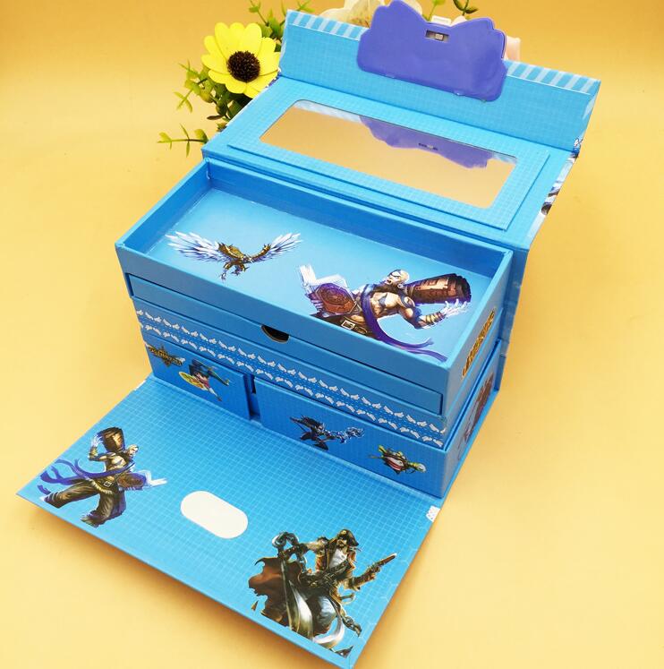 绝地求生儿童五层纸质密码锁文具盒小学生多功能铅笔盒文具盒男女