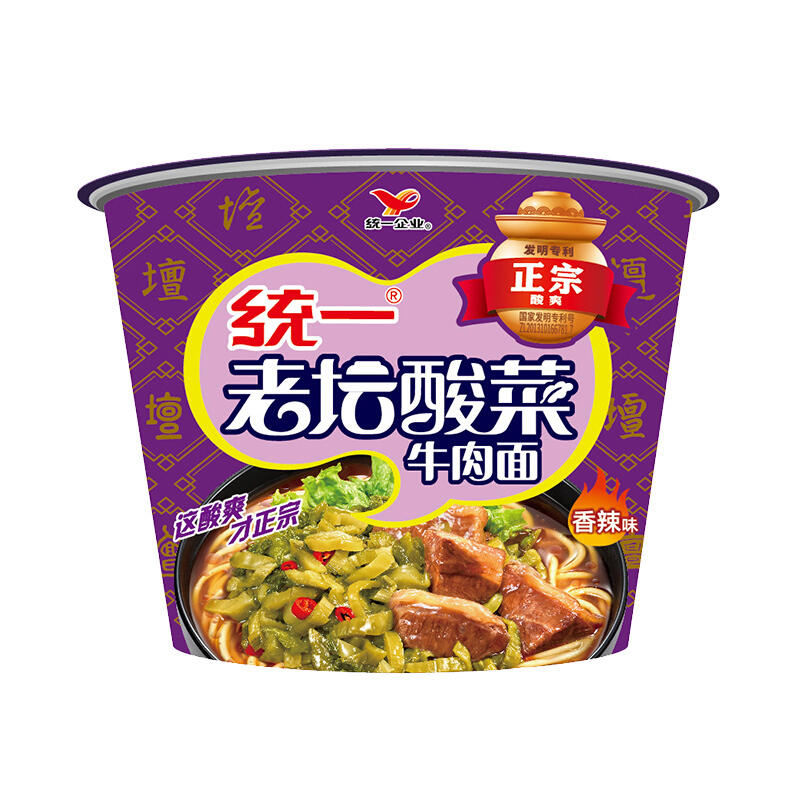 统一来一桶老坛酸菜牛肉面127g