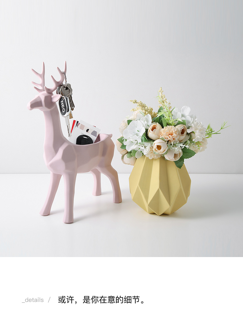 北欧简约现代花瓶摆件家居饰品客厅酒柜装饰品房间创意陶瓷电视柜茶几