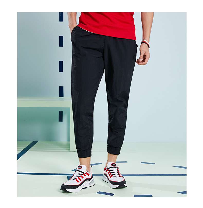erke鸿星尔克男裤21年夏季新款长裤九分裤轻便运动休闲百搭男收口长裤