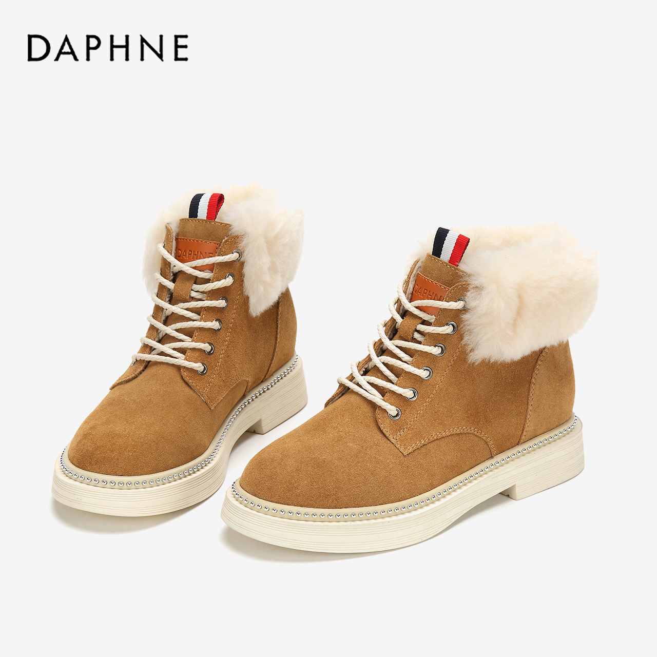 达芙妮(daphne)女士马丁靴1018607054-457681 daphne/达芙妮翻毛鞋领