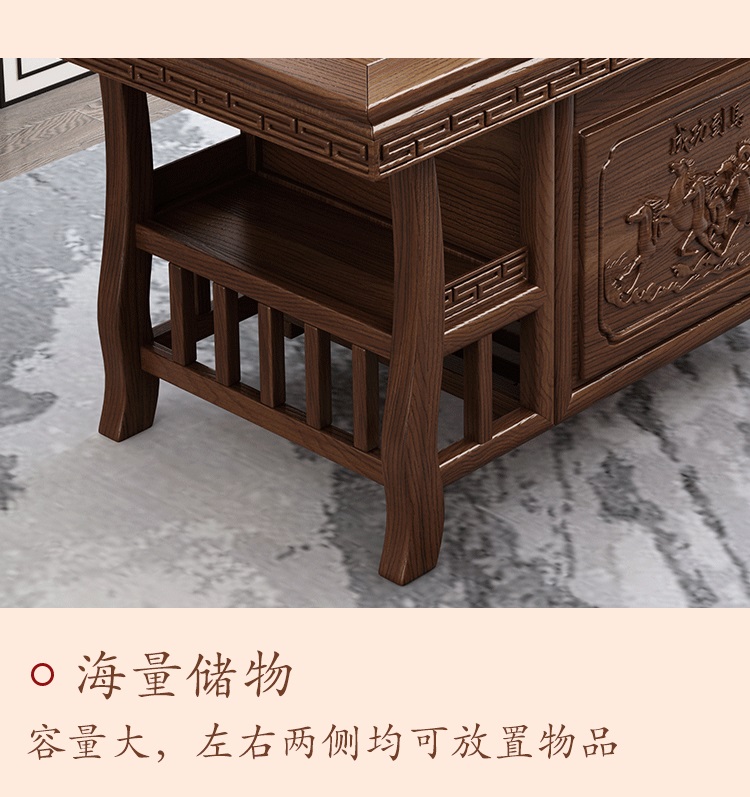 逸家伴侣1米2茶桌茶具一体实木小型茶台茶几泡茶茶桌椅组合功夫茶台桌