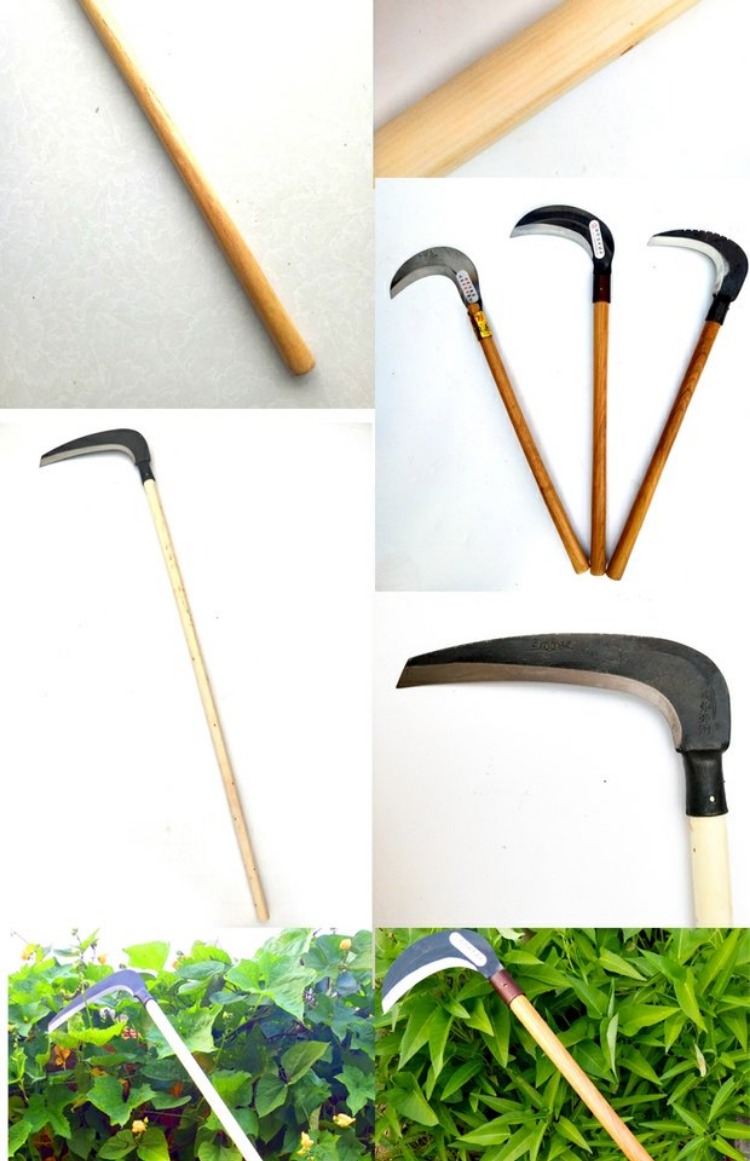 jing ping农用镰刀头 大镰刀割草刀长柄镰刀 割草镰刀农具除草镰刀