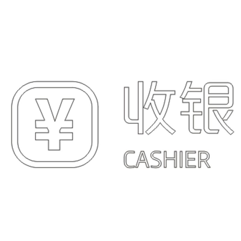 logo收银cashierh500双层水晶字欧邦标识
