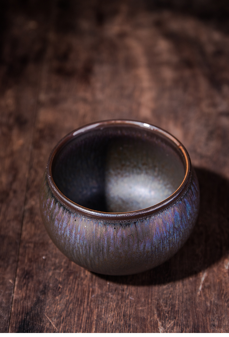 陈为椿建盏茶杯主人杯天目釉星空茶盏大号品茗杯手工油滴功夫茶杯国泰
