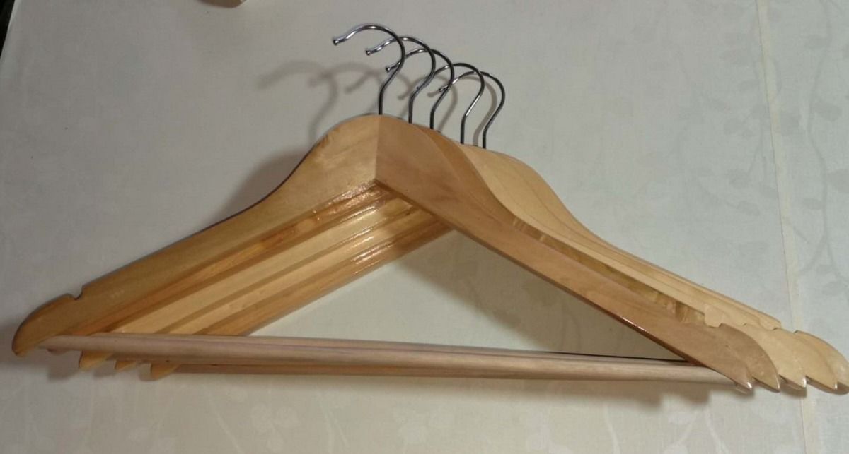 服装店实木衣架家用木制衣撑木头衣挂成人衣服撑子成衣木质挂钩