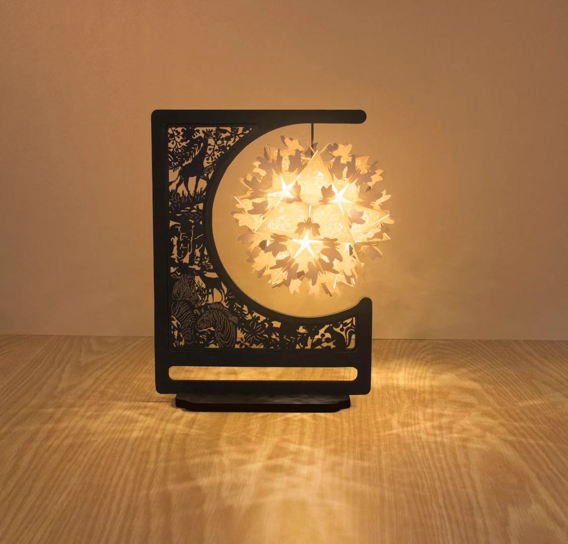 米魁纸艺光影纸灯diy材料手工创意夜台灯古风文创生日送男女生