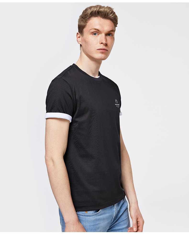 暇步士(hush puppies)男士t恤 hush puppies暇步士男装2021夏季纯色