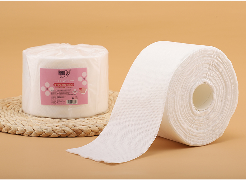 2卷装韩洛依纯棉一次性洗脸巾无纺布洁面巾美容院面巾纸化妆棉擦脸巾