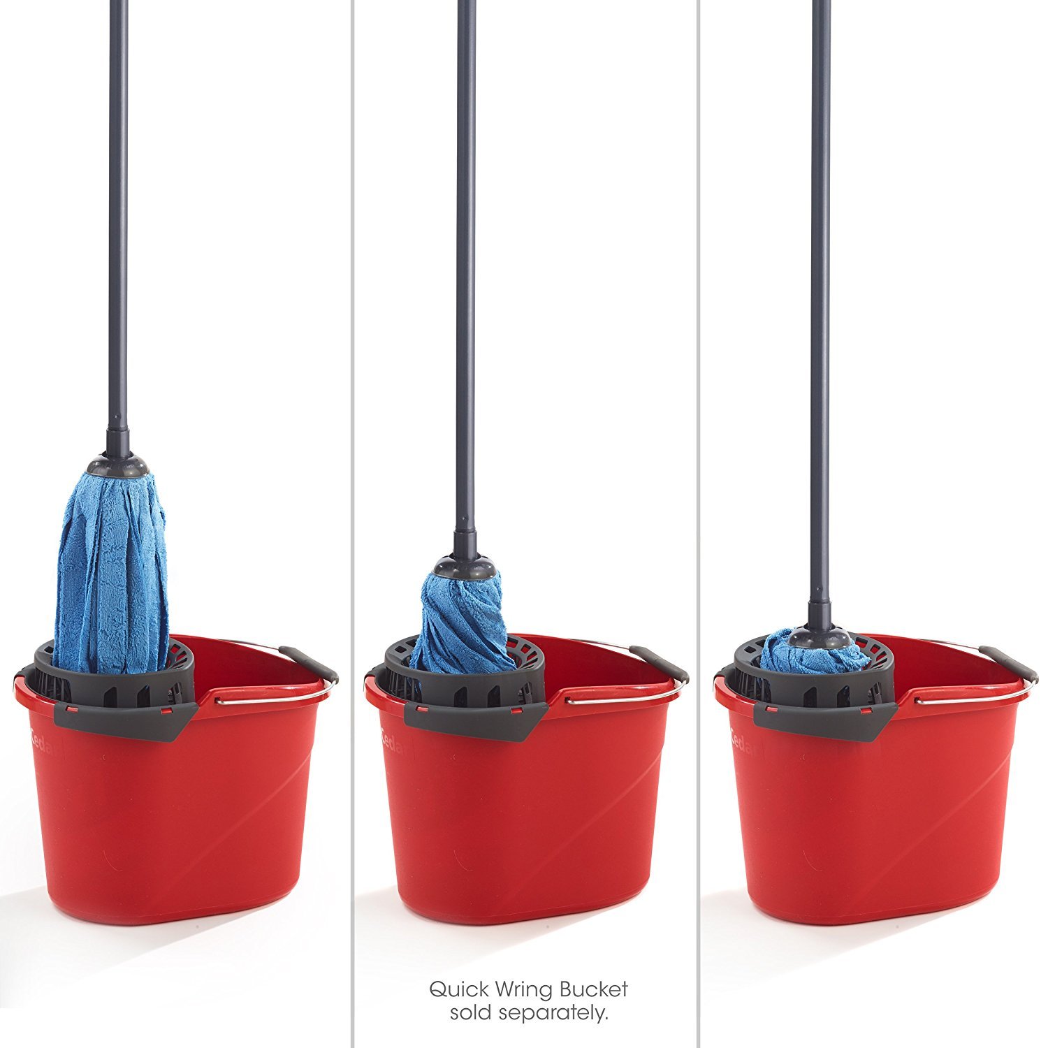 超细纤维布拖把1杆4布头拧干桶