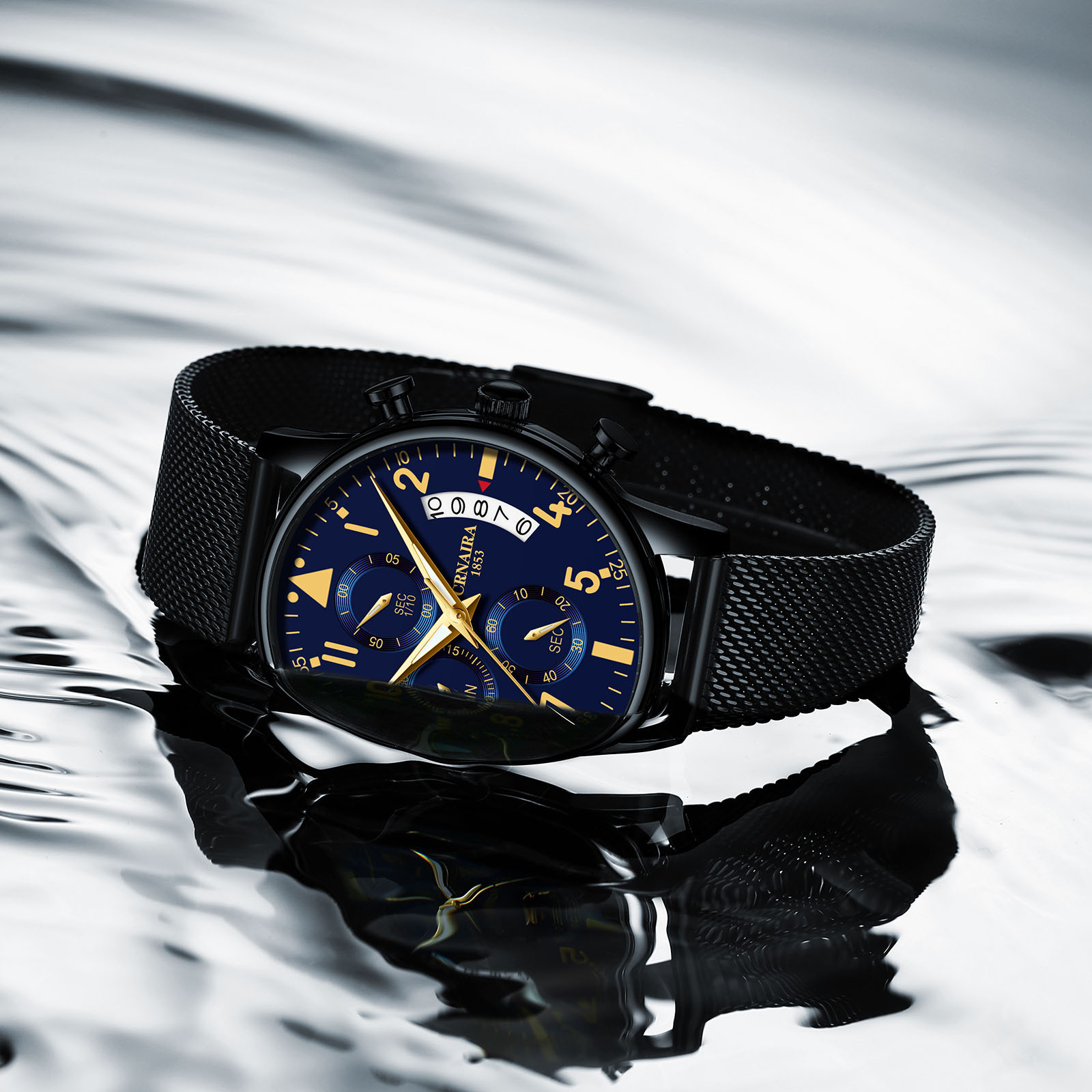 卡奈亚crnaira石英表男士全新简约跨境手表时尚蒂西尼代工男士休闲