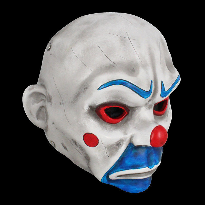 万圣节英雄联盟蝙蝠侠黑暗骑士小丑劫匪恶搞cos装扮树脂面具劫匪