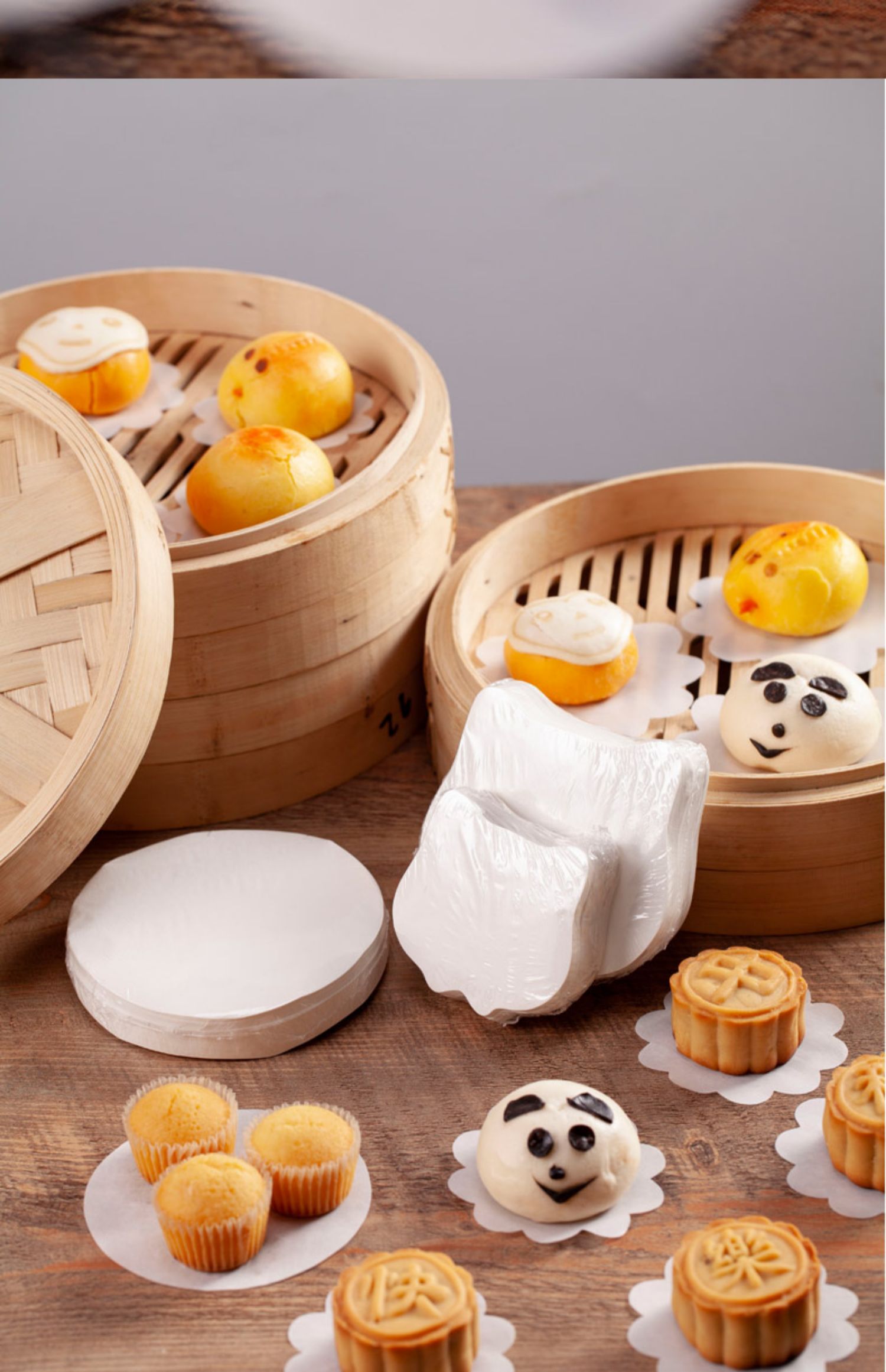 蒸笼纸硅油纸蒸包子纸垫食品专用蒸馒头垫布不沾纸家用一次性屉布