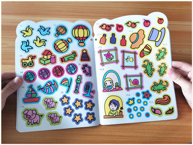 惠典正版宝宝贴纸书0123岁婴幼儿童益智早教启蒙动物水果卡通粘贴贴画