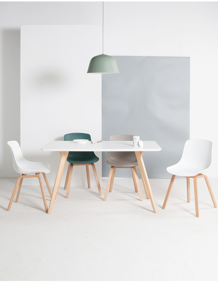 餐桌家用小户型木质休闲油毡西餐桌简约一桌四椅组合北欧餐桌椅定制