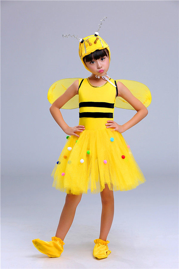 儿童小蜜蜂演出服六一儿童节幼儿园舞蹈服卡通动物表演服新款造型裙款