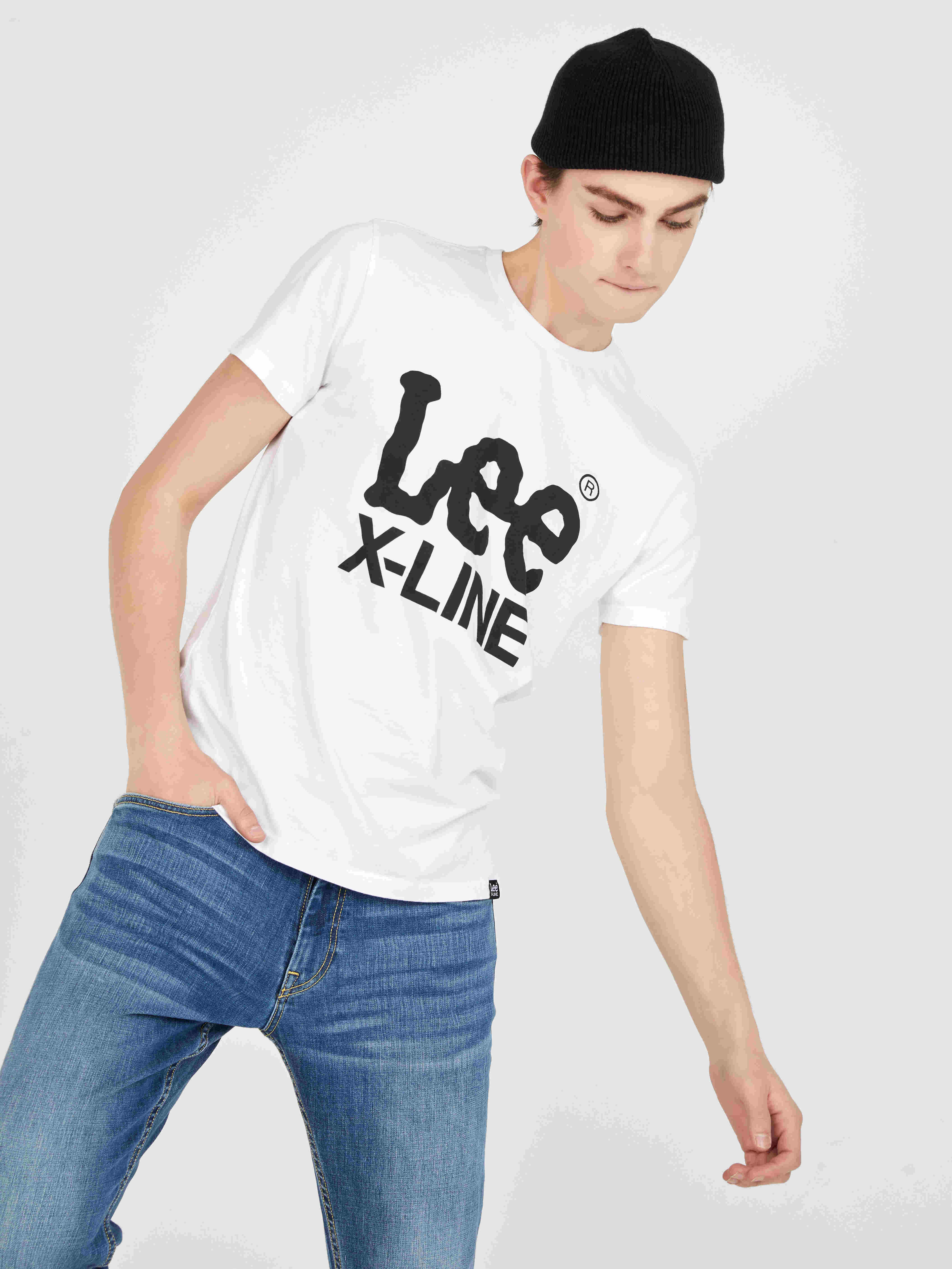 lee男士t恤 lee x-line系列 男白色圆领logo短袖t恤【价格 图片 品牌