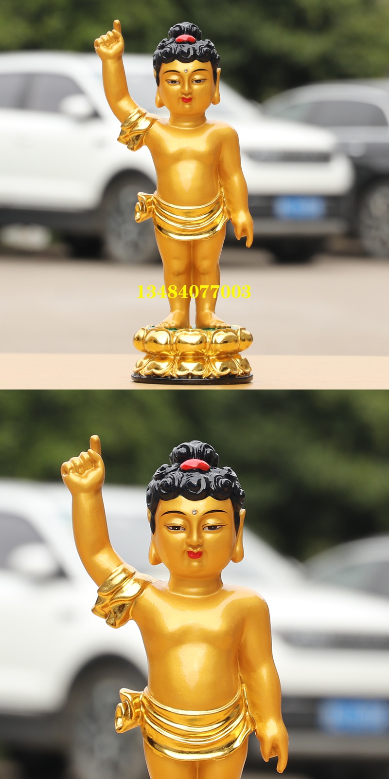 太子佛像树脂寺庙居家供奉摆件释迦牟尼佛太子像浴佛用品浴佛盆 封后