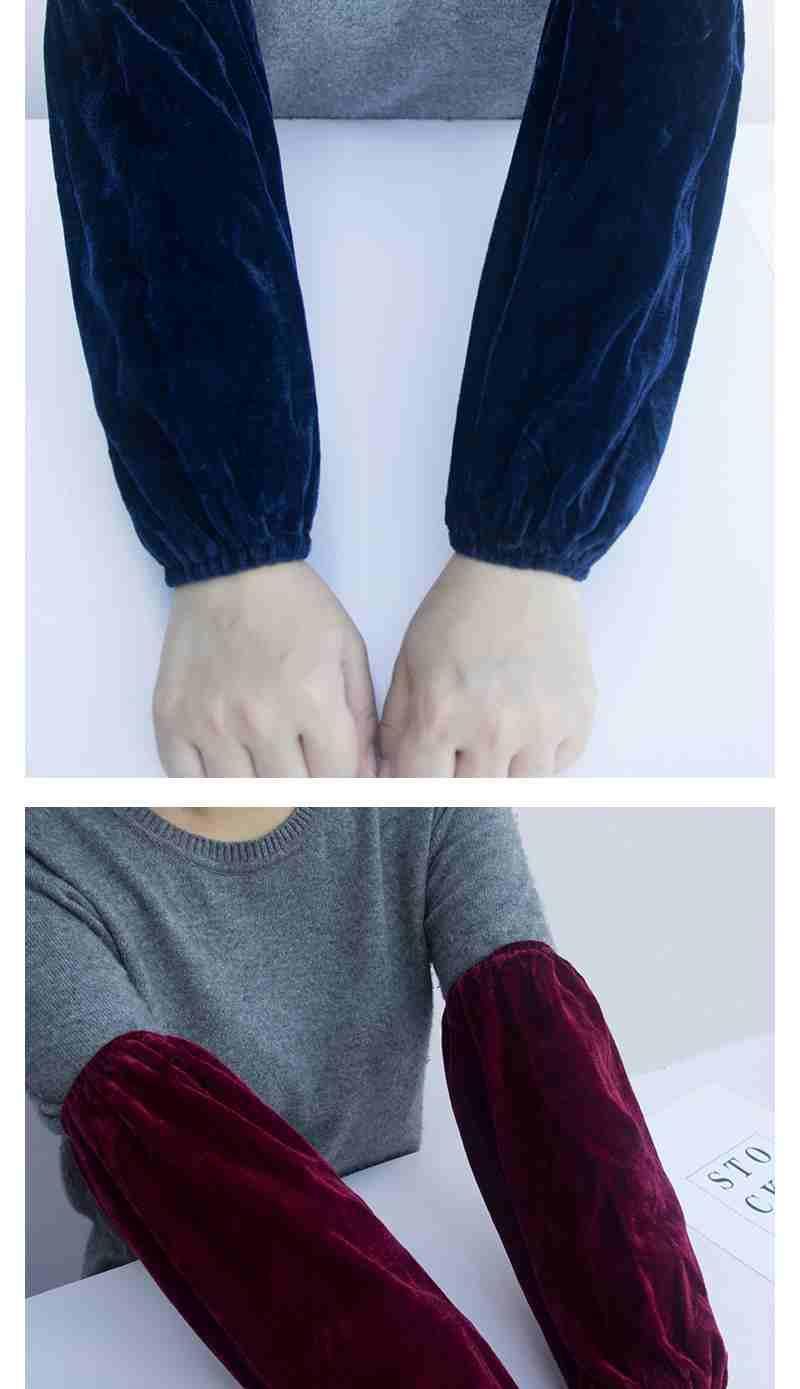 金丝绒布袖套秋冬短款男女厨房家务防污护袖头学生长款办公手套袖