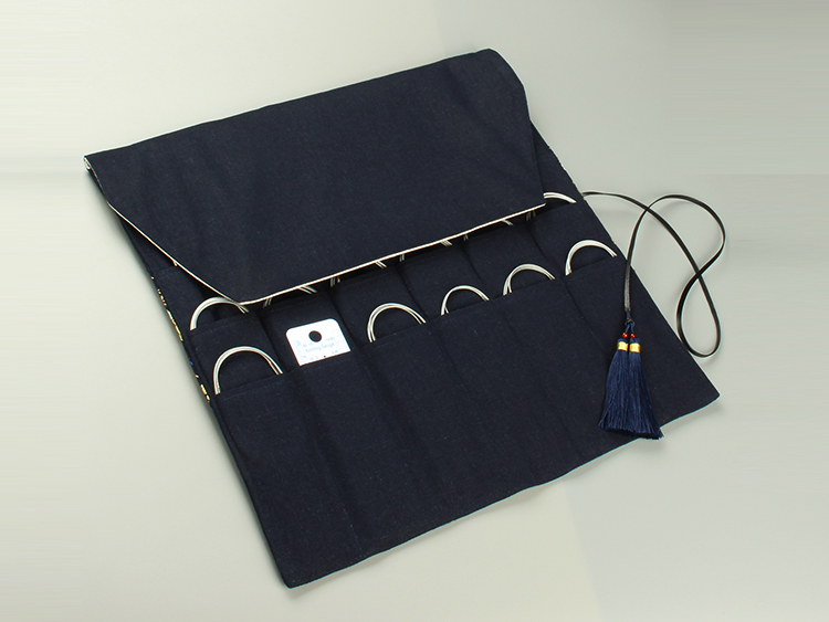 布艺棉毛衣针棒针环形针循环针多孔编织工具收纳包袋子毛线针包三维