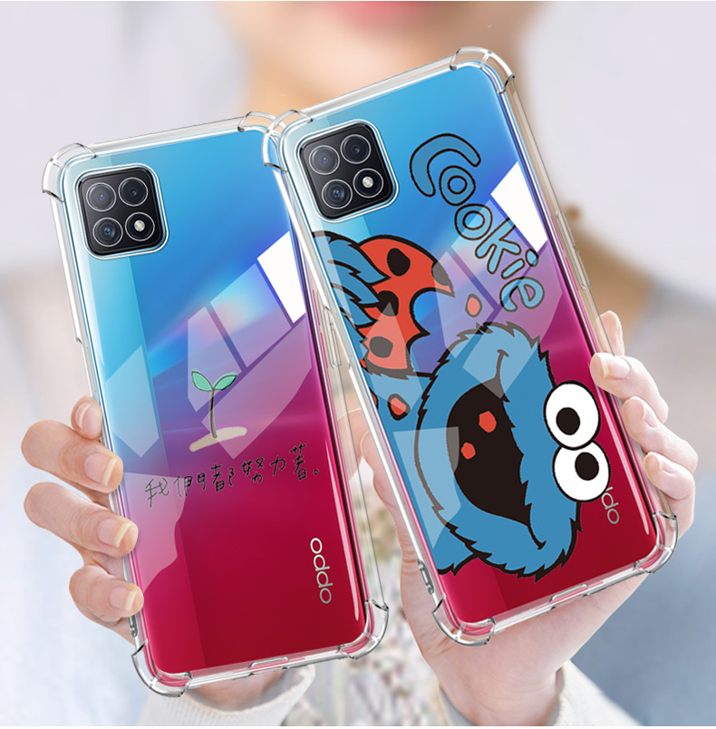 tulxoppoa72手机壳镜头全包透明气囊防摔硅胶男女情侣可爱个性创意