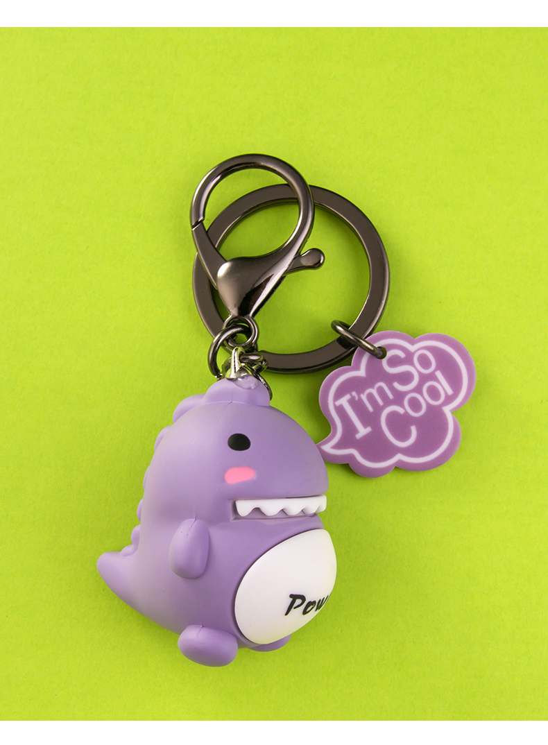 舒适主义恐龙钥匙扣挂件创意简约个性可爱女汽车链圈环情侣锁匙扣书包