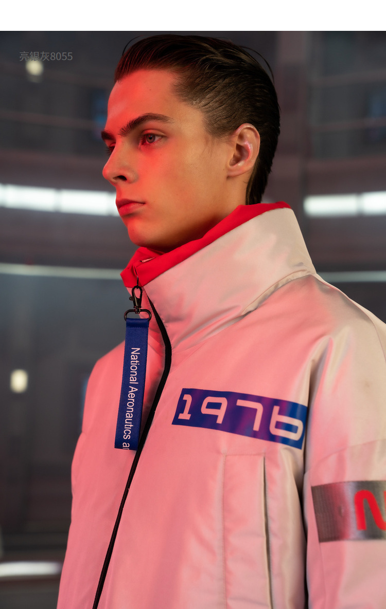 波司登outlets男立领nasa联名长款鹅绒加厚羽绒服b90142959