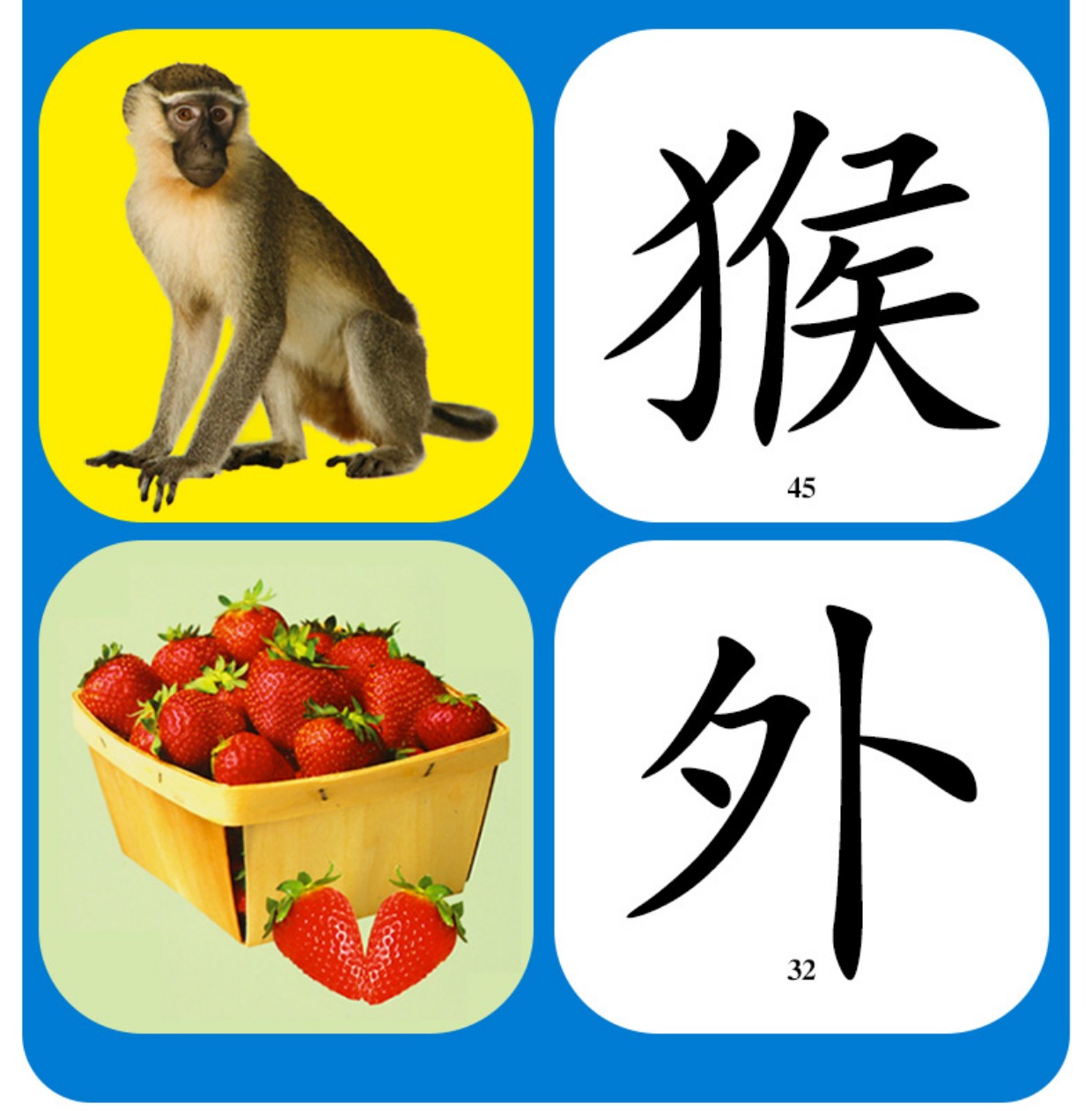 儿童有图识字卡片036岁幼儿认字卡片拼音大卡学龄前幼儿数字水果动物