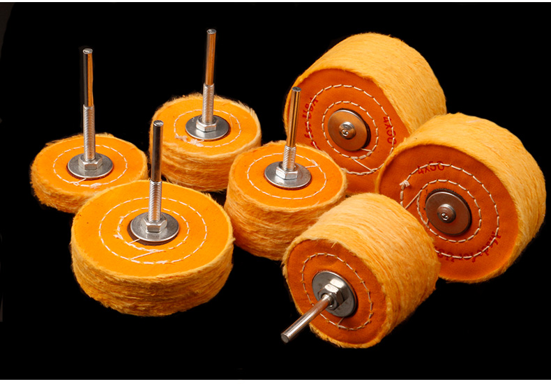 定做 加厚镜面抛光布轮金属打磨抛光绒布轮木雕羊毛轮打蜡蜜蜡抛光